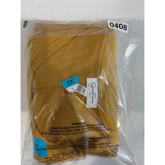 Jessica Simpson Women's Mustard Yellow T-Shirt Dress 2X Short Sleeve Casual - Picture 10 of 10